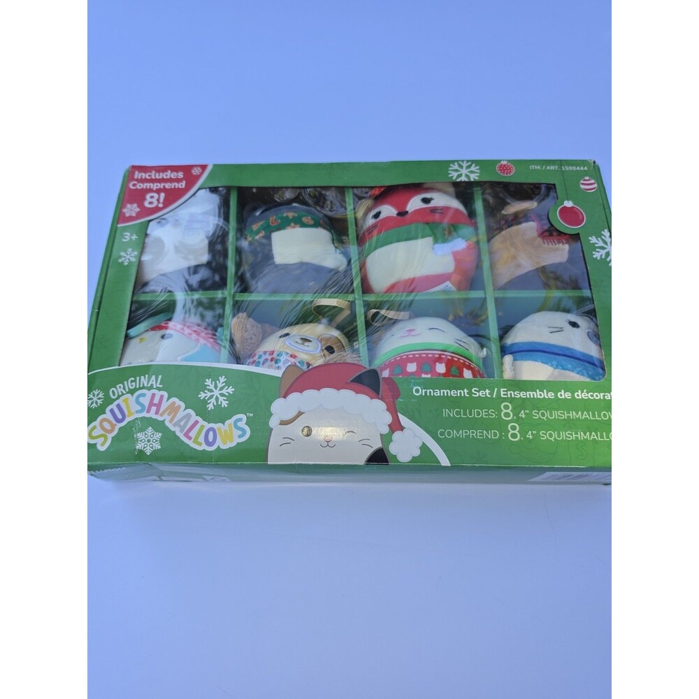 Squishmallows Christmas Ornaments 4-inch 8-Piece Mini Plush 2023 With The Box